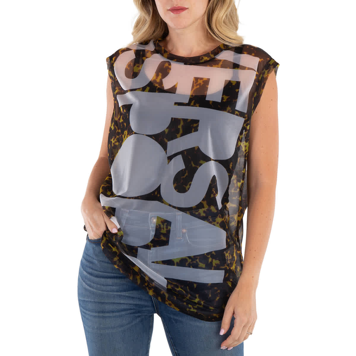 Burberry Pale Ochre Топ без рукавов с принтом слогана, Pale Ochre Ip Pttn
Burberry Pale Ochre Топ без рукавов с принтом слогана, Pale Ochre Ip Pttn