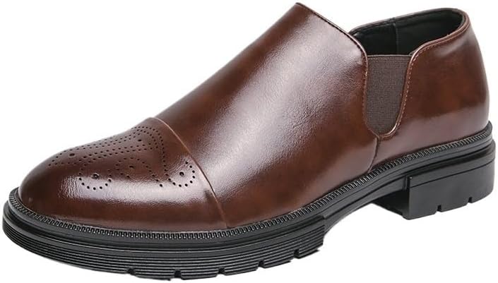 Мужские классические оксфордские туфли, деловые кожаные оксфорды-дерби, без шнурков, для вождения, удобные, для вечеринок, свадеб Zestrelax, коричневый
Мужские классические оксфордские туфли, деловые кожаные оксфорды-дерби, без шнурков, для вождения, удобные, для вечеринок, свадеб Zestrelax, коричневый