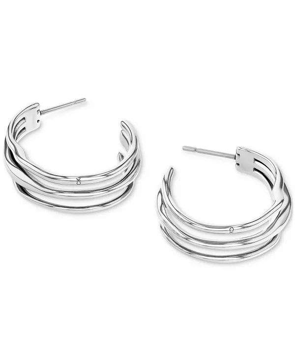 Серьги-Кольца средней волнистости с тремя рядами, 1,04 дюйма Calvin Klein, silver
Серьги-Кольца средней волнистости с тремя рядами, 1,04 дюйма Calvin Klein, silver