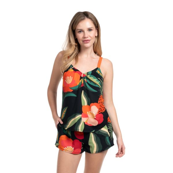 Женский комплект для сна из двух предметов: майка и шорты с принтом Lilac+London, цвет pina delight
Женский комплект для сна из двух предметов: майка и шорты с принтом Lilac+London, цвет pina delight