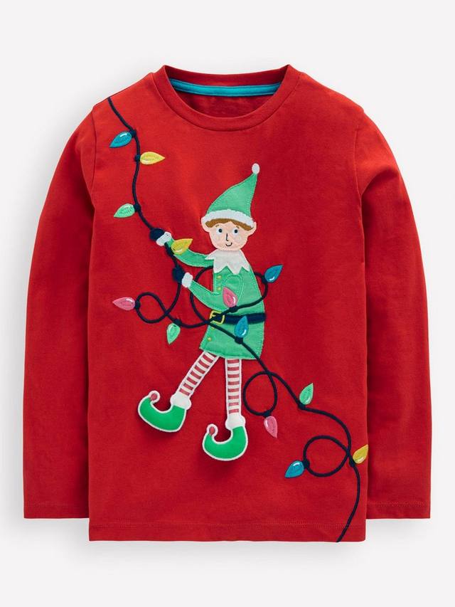 Детская хлопковая футболка с длинным рукавом Mini Boden, Mars Red Elf
Детская хлопковая футболка с длинным рукавом Mini Boden, Mars Red Elf