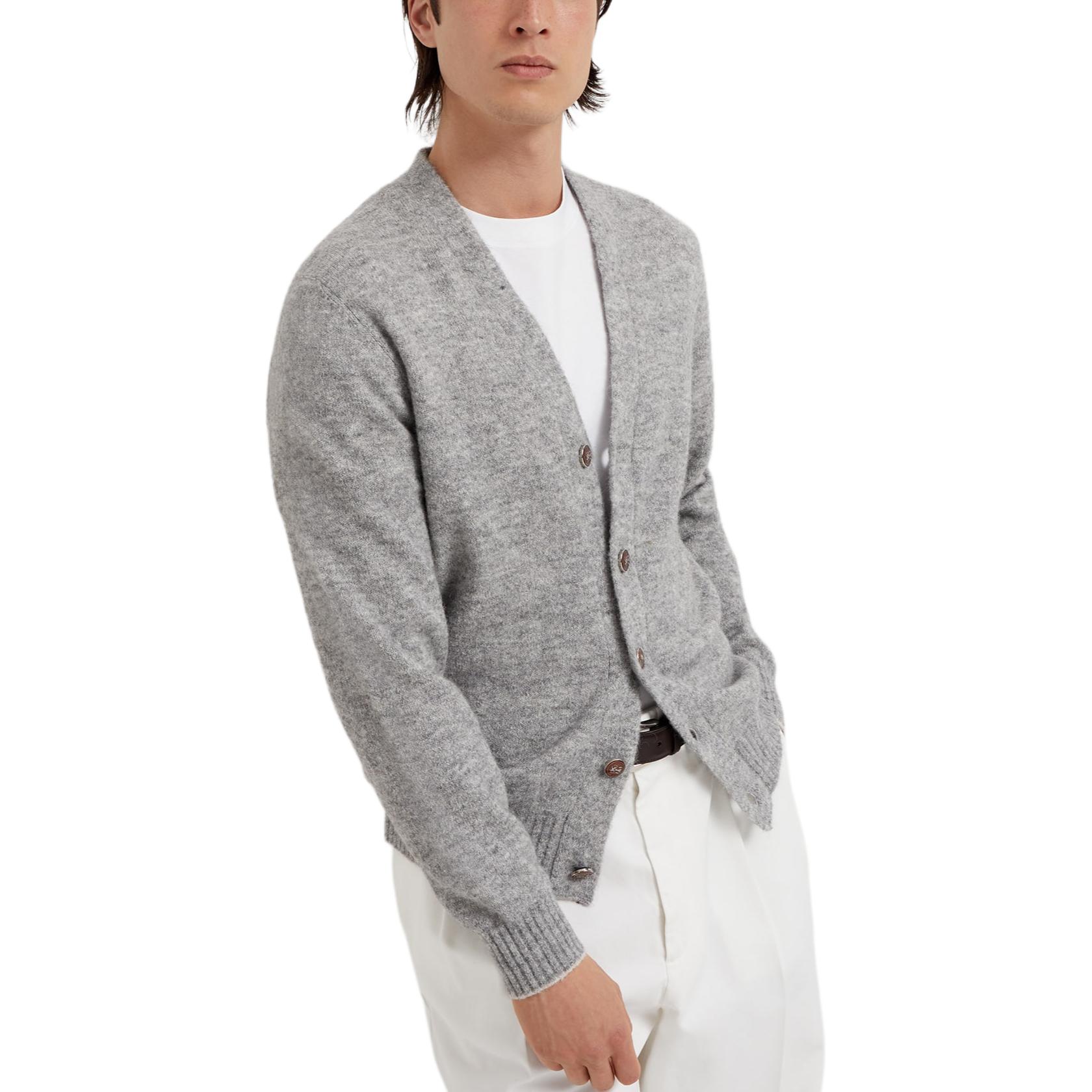 Кардиган на пуговицах с длинным рукавом Brunello Cucinelli, серый
Кардиган на пуговицах с длинным рукавом Brunello Cucinelli, серый