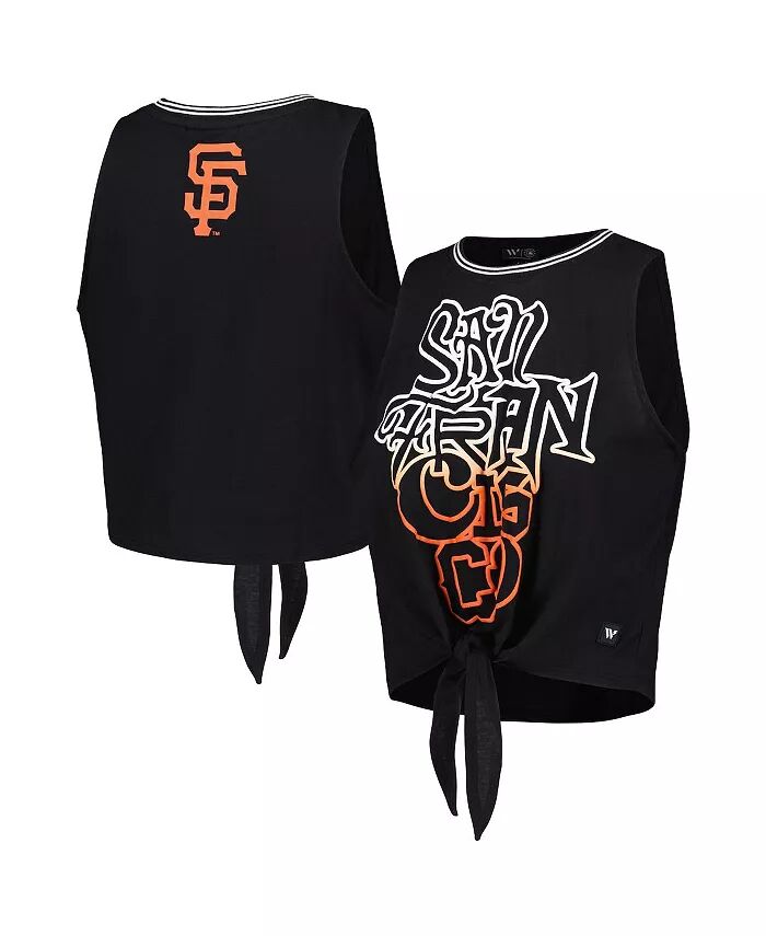 Женская черная майка San Francisco Giants с завязками спереди The Wild Collective
Женская черная майка San Francisco Giants с завязками спереди The Wild Collective