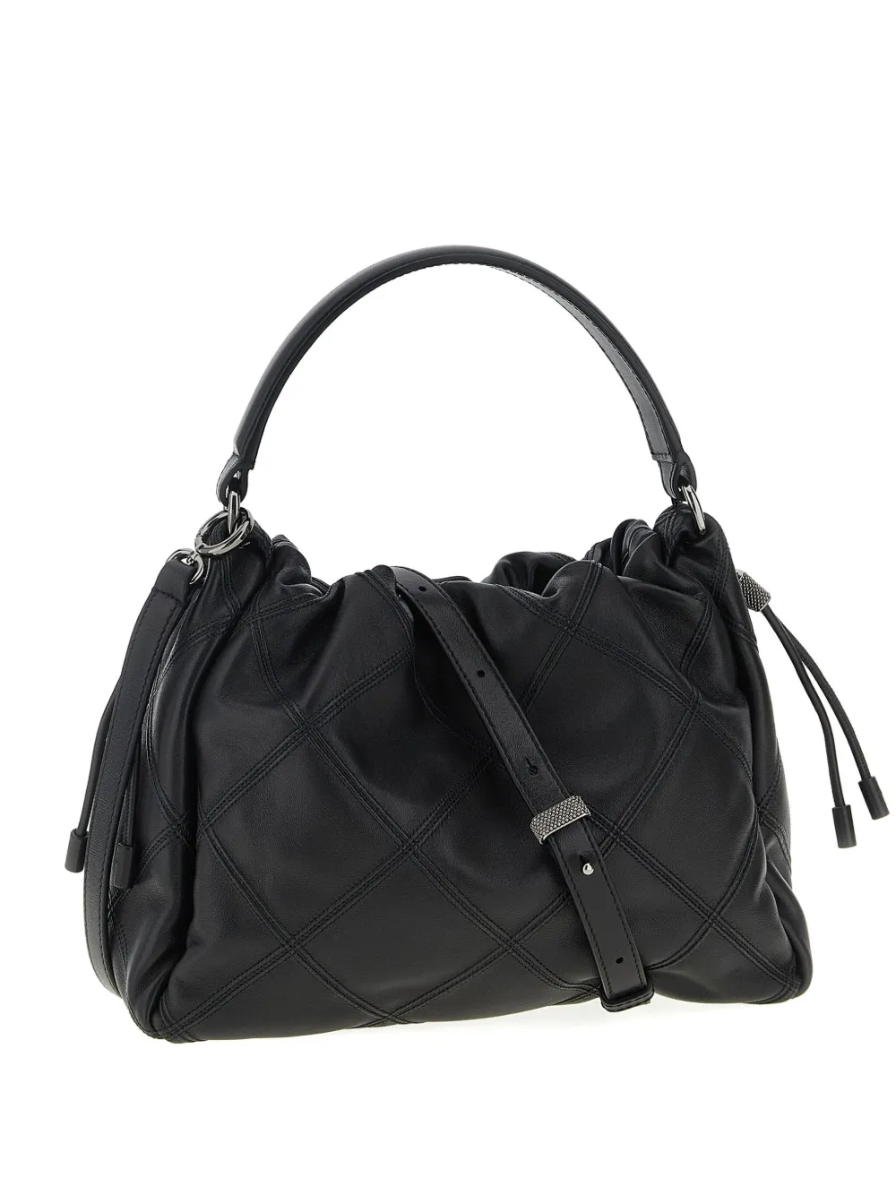 Маленькая стеганая сумка-тоут Mellow Brunello Cucinelli, черный
Маленькая стеганая сумка-тоут Mellow Brunello Cucinelli, черный