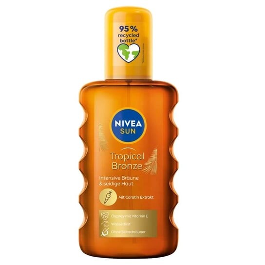 Спрей-масло для загара с каротином SPF6, 200 мл Nivea, Intense Bronze
Спрей-масло для загара с каротином SPF6, 200 мл Nivea, Intense Bronze