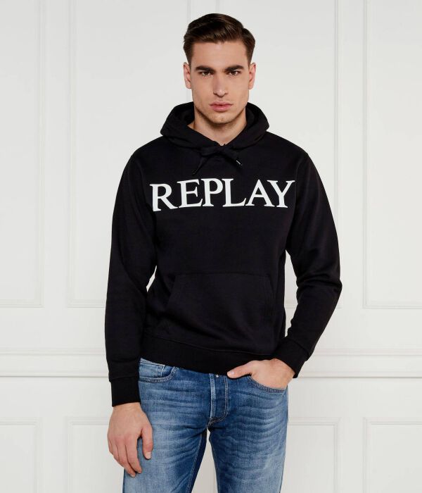 Толстовка мужская Replay с капюшоном и надписью, черный
Толстовка мужская Replay с капюшоном и надписью, черный