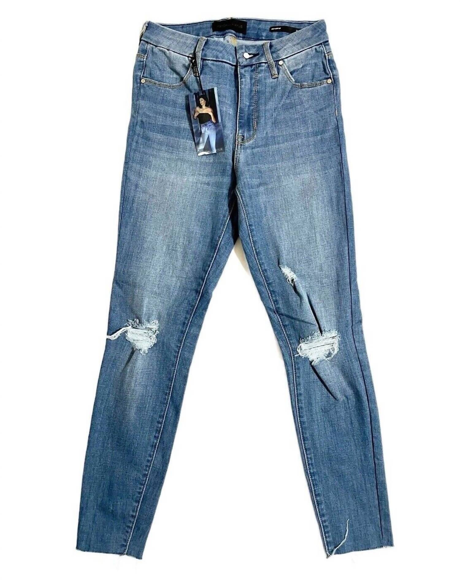 Женские рваные узкие джинсы Push Up синего цвета Kendall + Kylie
Женские рваные узкие джинсы Push Up синего цвета Kendall + Kylie