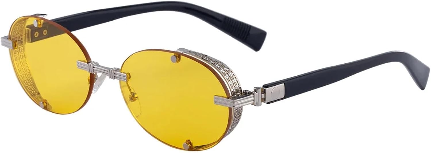 Солнцезащитные очки с защитой от УФ-излучения UV400 | Стиль стимпанк, овальные, металлические | Для женщин и мужчин, для занятий спортом на открытом воздухе и вождения DSVIGF, Night Vision
Солнцезащитные очки с защитой от УФ-излучения UV400 | Стиль стимпанк, овальные, металлические | Для женщин и мужчин, для занятий спортом на открытом воздухе и вождения DSVIGF, Night Vision