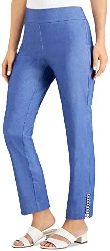 Полированные джинсовые брюки с цепью на щиколотке JM Collection
Полированные джинсовые брюки с цепью на щиколотке JM Collection