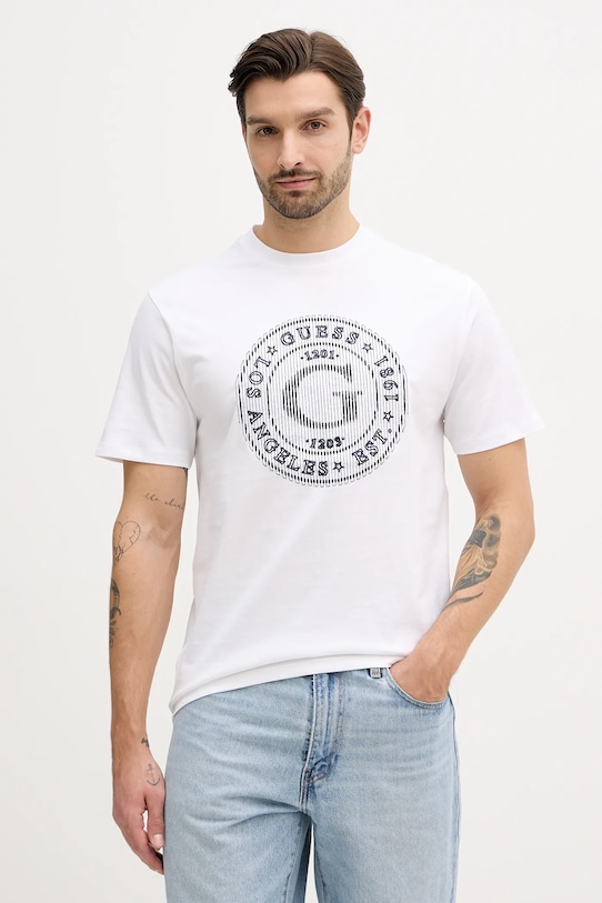 Хлопковая футболка Guess, белый
Хлопковая футболка Guess, белый