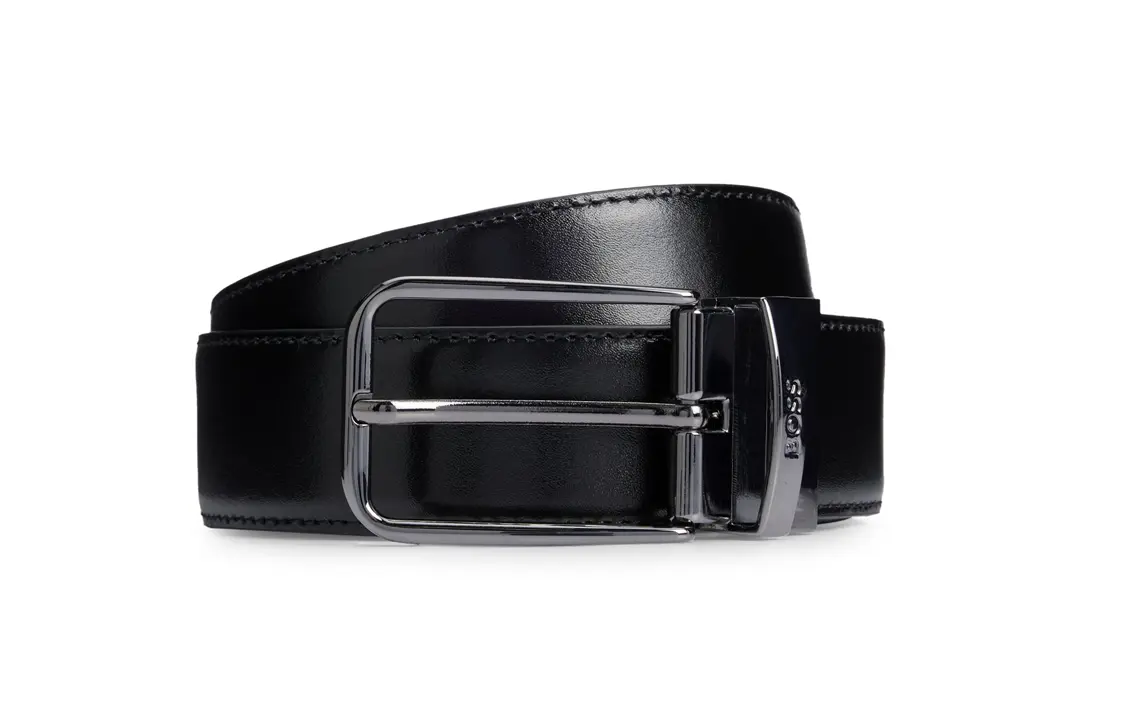 Кожаный ремень из коровьей кожи мужской черный ширина 3,5 см HUGO BOSS
Кожаный ремень из коровьей кожи мужской черный ширина 3,5 см HUGO BOSS