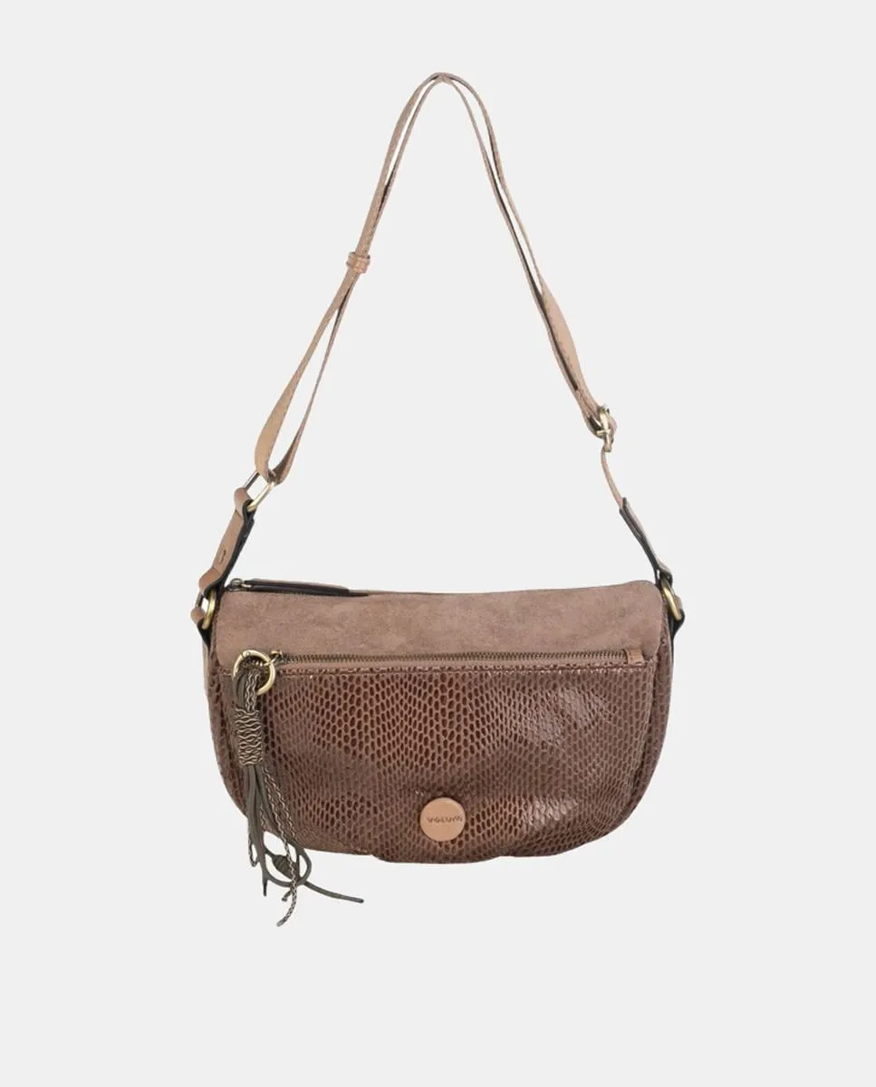 Сумка-бандо через плечо из фантазийной ткани на молнии Volum, серо-коричневый
Сумка-бандо через плечо из фантазийной ткани на молнии Volum, серо-коричневый