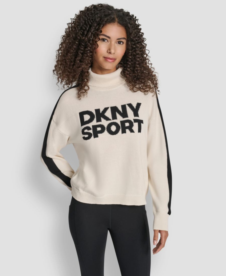Женский жаккардовый свитер с длинными рукавами и логотипом DKNY, Eggnog/ Black
Женский жаккардовый свитер с длинными рукавами и логотипом DKNY, Eggnog/ Black