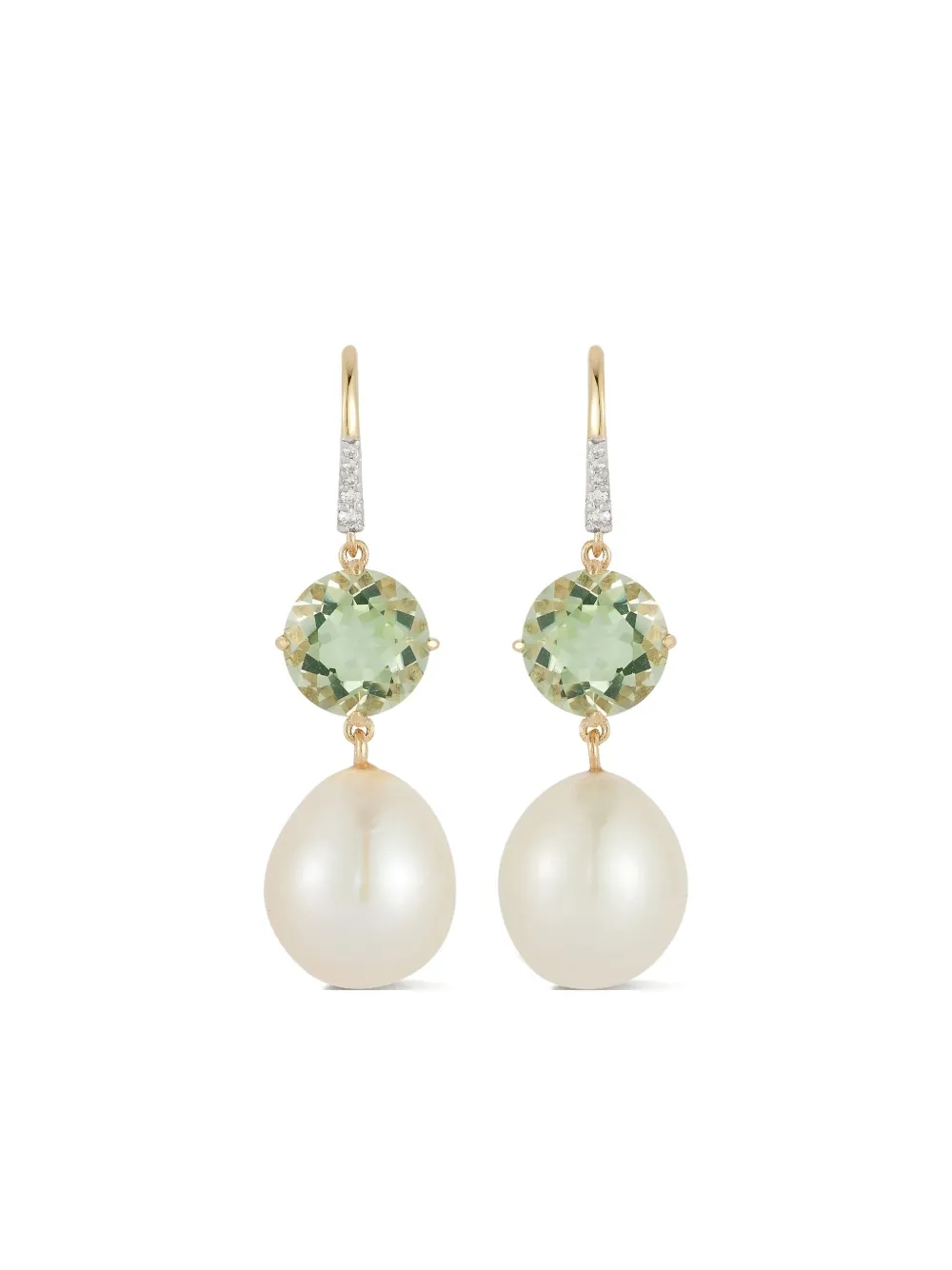 Серьги-подвески из желтого золота с камнями Mateo, зеленый
Серьги-подвески из желтого золота с камнями Mateo, зеленый