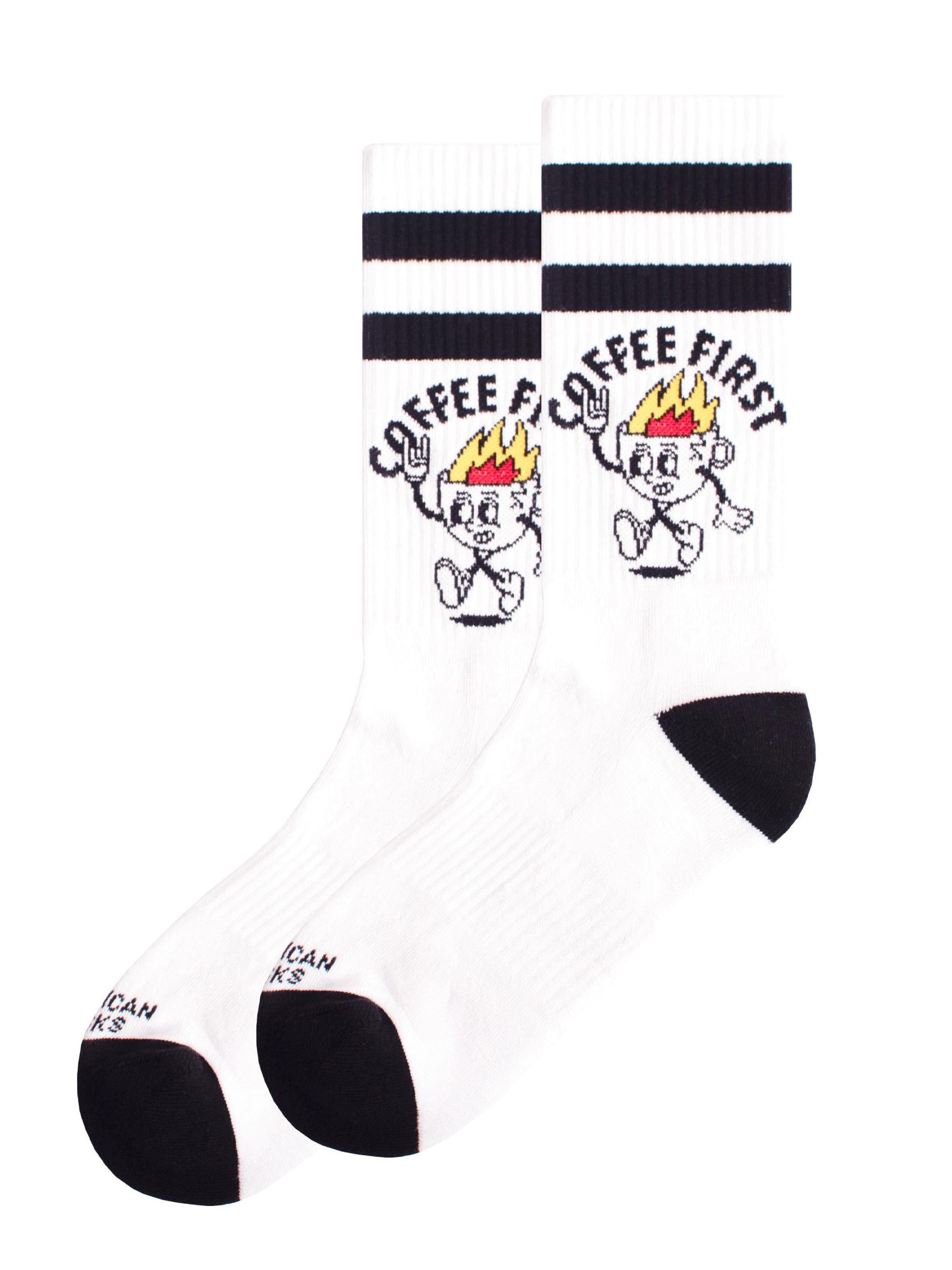 American Socks Носки 'Coffee First' в белом цвете
American Socks Носки 'Coffee First' в белом цвете