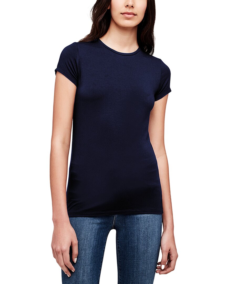 Футболка L’AGENCE Ressi с круглым вырезом L'Agence, синий 
Футболка L’AGENCE Ressi с круглым вырезом L'Agence, синий