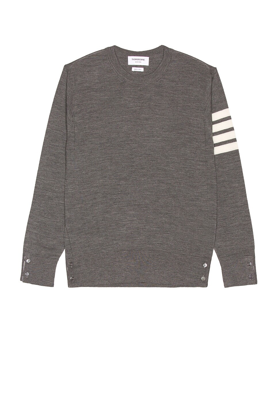 Классический свитер с круглым вырезом из экологически чистого мериноса Thom Browne, цвет Medium Grey
Классический свитер с круглым вырезом из экологически чистого мериноса Thom Browne, цвет Medium Grey