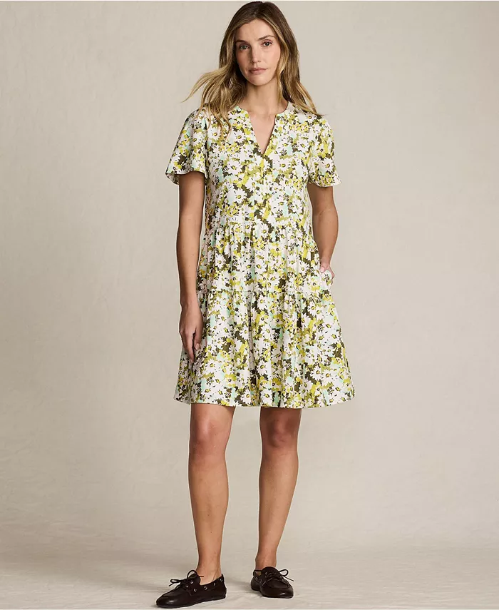 Женское многоярусное мини-платье из хлопкового джерси Lands' End, зеленый
Женское многоярусное мини-платье из хлопкового джерси Lands' End, зеленый