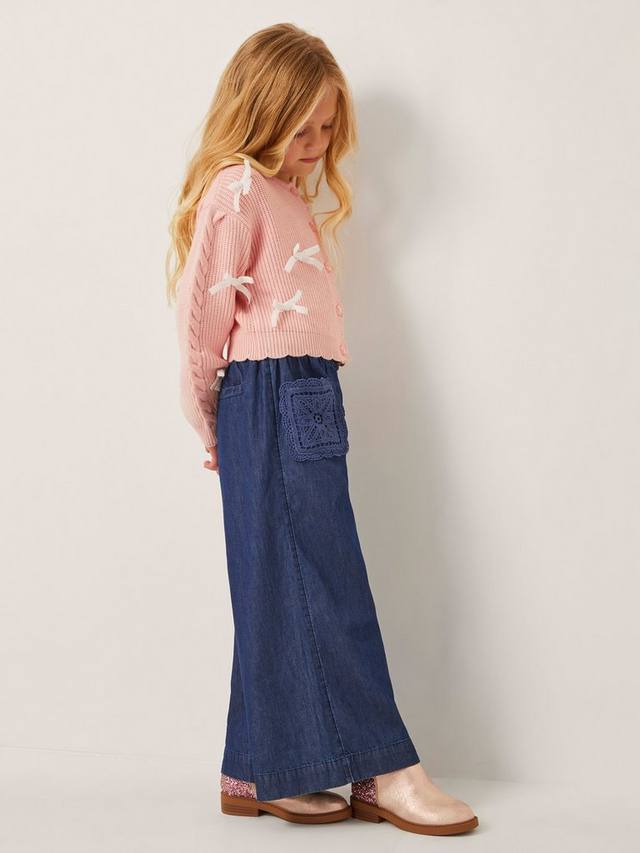 Детские хлопковые брюки-клеш с вязаным узором Monsoon, Blue
Детские хлопковые брюки-клеш с вязаным узором Monsoon, Blue