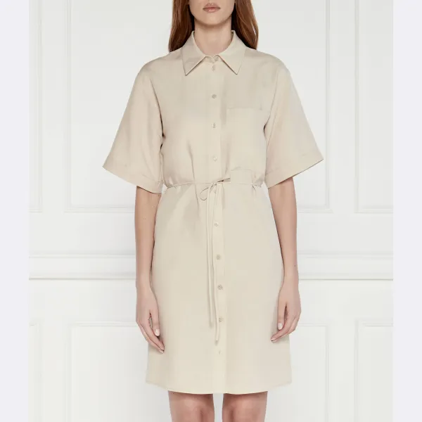 Платье с добавлением льна Calvin Klein, бежевый
Платье с добавлением льна Calvin Klein, бежевый