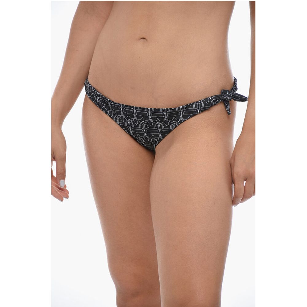 Двухцветные плавки бикини с логотипом по всей поверхности Karl Lagerfeld, Black and White 
Двухцветные плавки бикини с логотипом по всей поверхности Karl Lagerfeld, Black and White