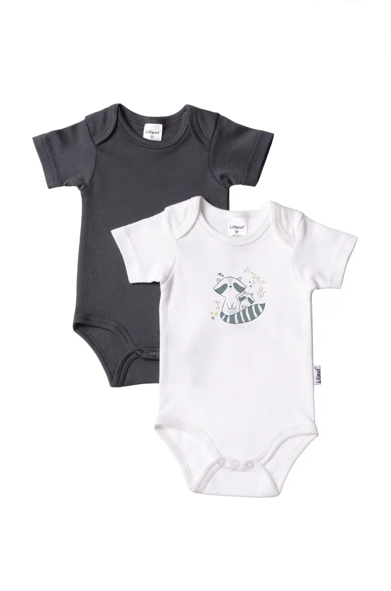 Liliput Body, в упаковке 2 шт., изготовлены из органического хлопка, антрацит 
Liliput Body, в упаковке 2 шт., изготовлены из органического хлопка, антрацит