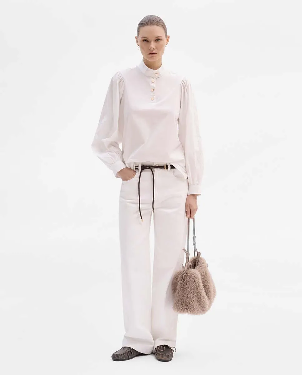 Женская рубашка с высоким воротником и пышными рукавами Simorra, белый
Женская рубашка с высоким воротником и пышными рукавами Simorra, белый