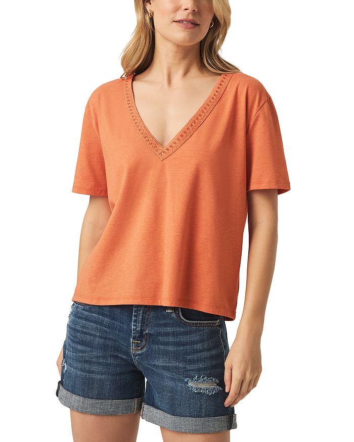 Футболка с кружевной отделкой Dawn Splendid, оранжевый
Футболка с кружевной отделкой Dawn Splendid, оранжевый