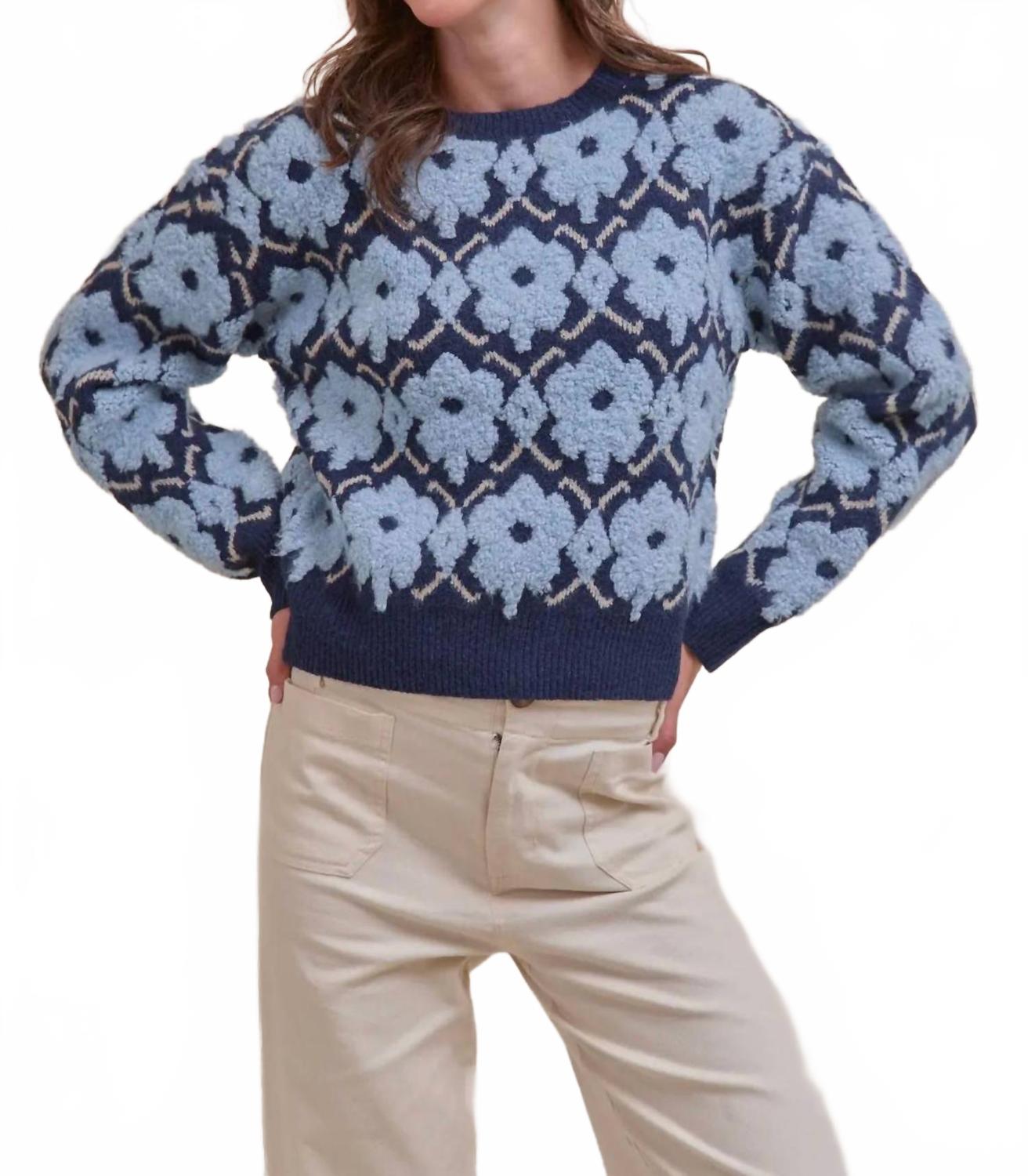 &merci Пушистый свитер с цветочным принтом синего цвета
&merci Пушистый свитер с цветочным принтом синего цвета