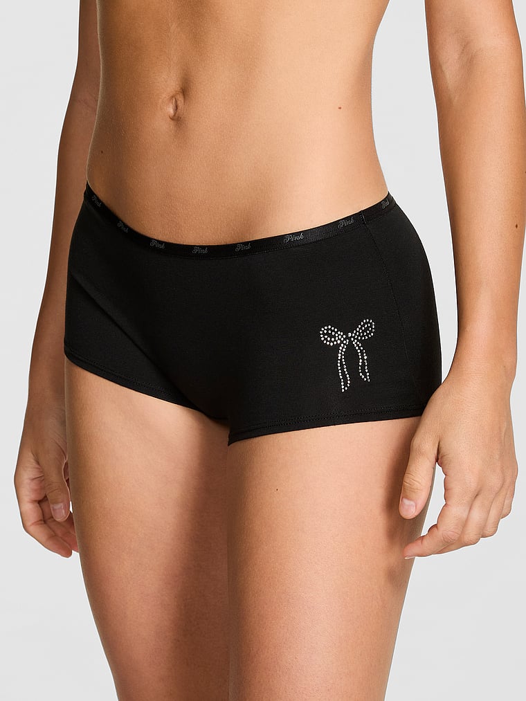 Трусики-Шорты из хлопка с логотипом Pink, mini logo waistband black bow diamante graphic
Трусики-Шорты из хлопка с логотипом Pink, mini logo waistband black bow diamante graphic