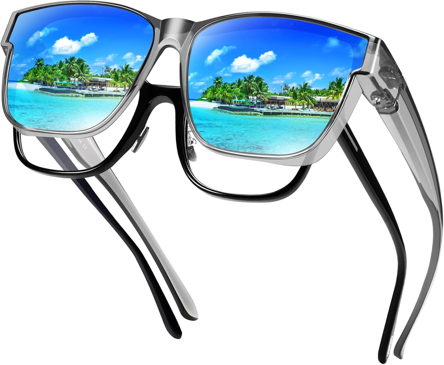 Поляризованные солнцезащитные очки URUMQI, надеваемые поверх обычных очков, для мужчин и женщин, большие квадратные очки с защитой от УФ-излучения UV400, 16 Transparent Grey Frame/Blue Mirrored Lens
Поляризованные солнцезащитные очки URUMQI, надеваемые поверх обычных очков, для мужчин и женщин, большие квадратные очки с защитой от УФ-излучения UV400, 16 Transparent Grey Frame/Blue Mirrored Lens