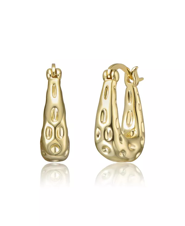 Ажурные продолговатые серьги-кольца U-образной формы, покрытые 14-каратным золотом Rachel Glauber, gold
Ажурные продолговатые серьги-кольца U-образной формы, покрытые 14-каратным золотом Rachel Glauber, gold