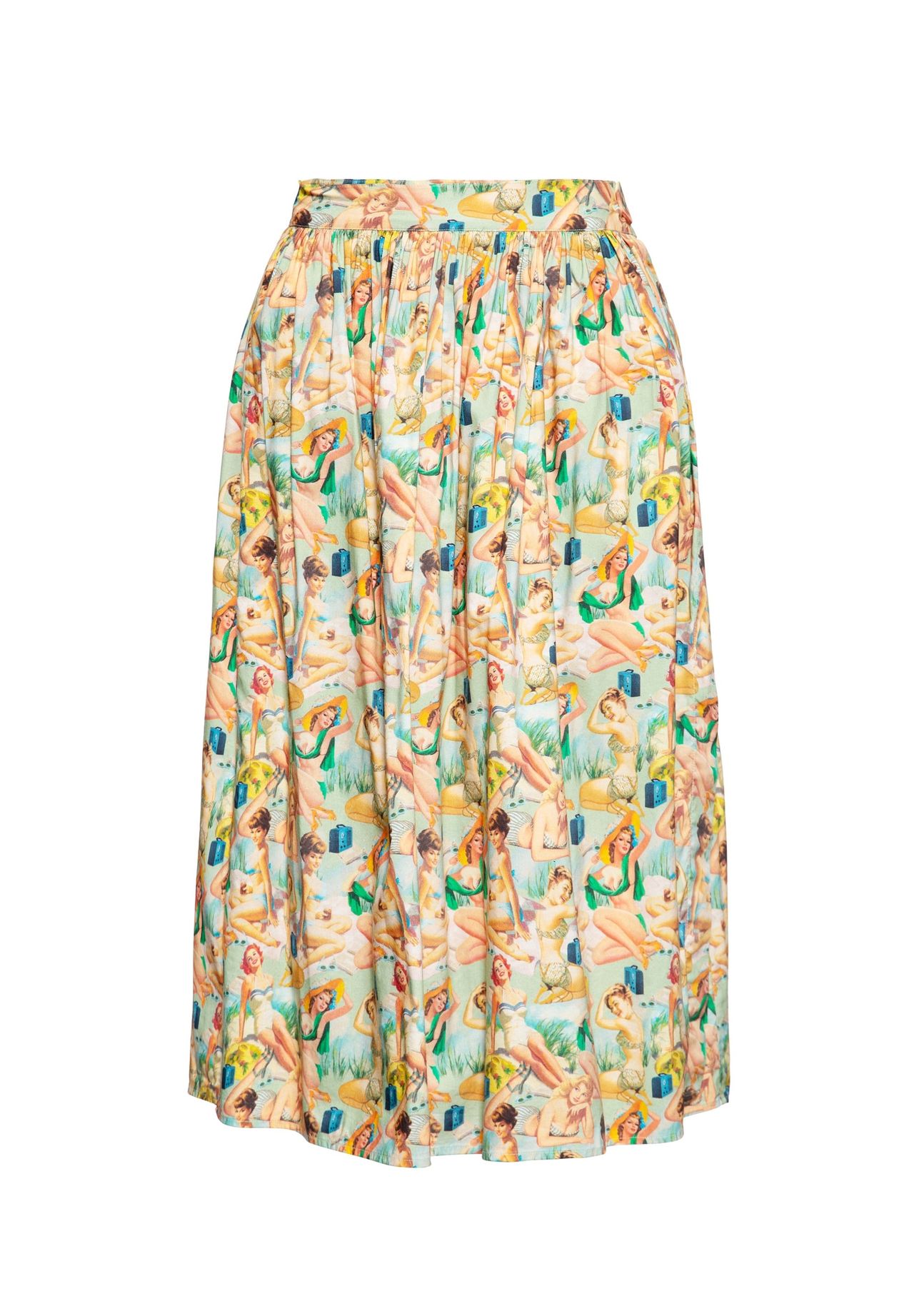 Юбка-трапеция с летним принтом в стиле пин-ап по всей поверхности QUEEN KEROSIN, мультиколор
Юбка-трапеция с летним принтом в стиле пин-ап по всей поверхности QUEEN KEROSIN, мультиколор