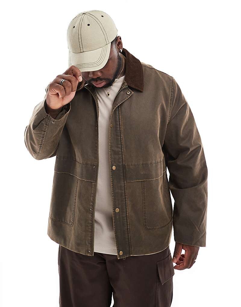 Коричневая куртка оверсайз с вельветовым воротником ASOS DESIGN Harrington, Коричневый, Коричневая куртка оверсайз с вельветовым воротником ASOS DESIGN Harrington
Коричневая куртка оверсайз с вельветовым воротником ASOS DESIGN Harrington, Коричневый, Коричневая куртка оверсайз с вельветовым воротником ASOS DESIGN Harrington