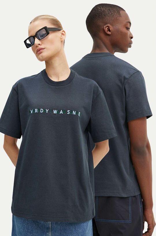 Хлопковая футболка Sunnei, темно-синий
Хлопковая футболка Sunnei, темно-синий