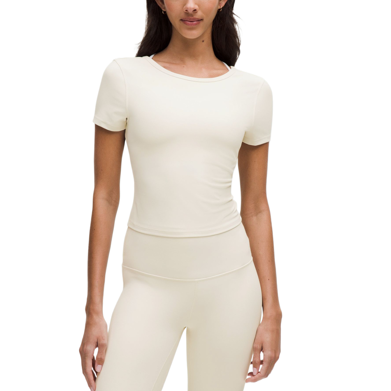 Женская футболка для йоги Lululemon, светлая слоновая кость
Женская футболка для йоги Lululemon, светлая слоновая кость