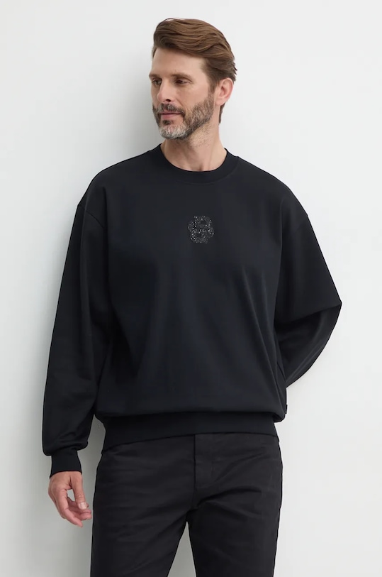 Хлопковая толстовка Boss, черный
Хлопковая толстовка Boss, черный