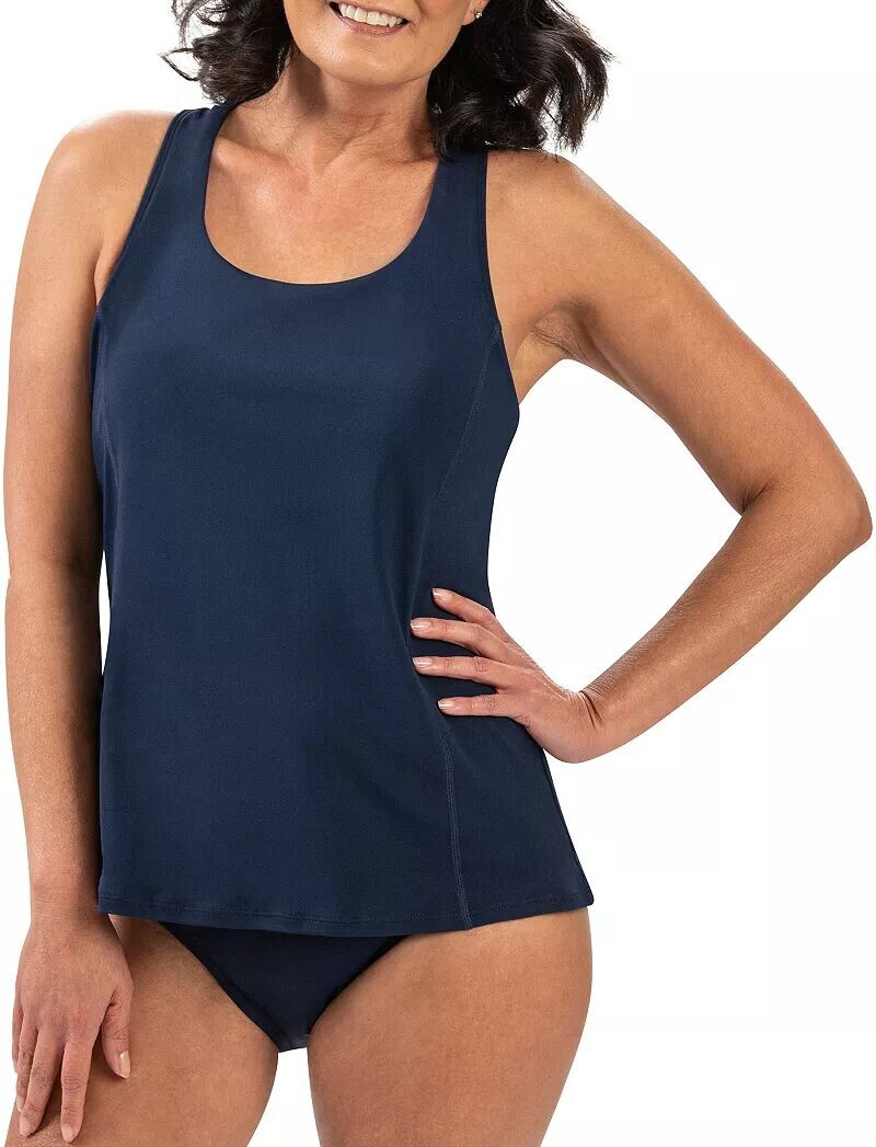 Женский однотонный топ танкини с закручивающейся спинкой Dolfin 
Женский однотонный топ танкини с закручивающейся спинкой Dolfin