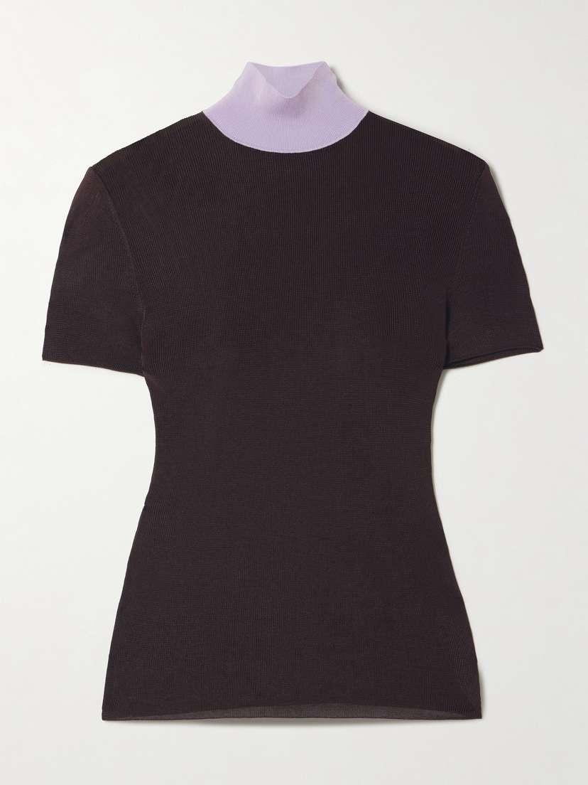 Вязаный топ в стиле колор-блок Self-Portrait, коричневый
Вязаный топ в стиле колор-блок Self-Portrait, коричневый