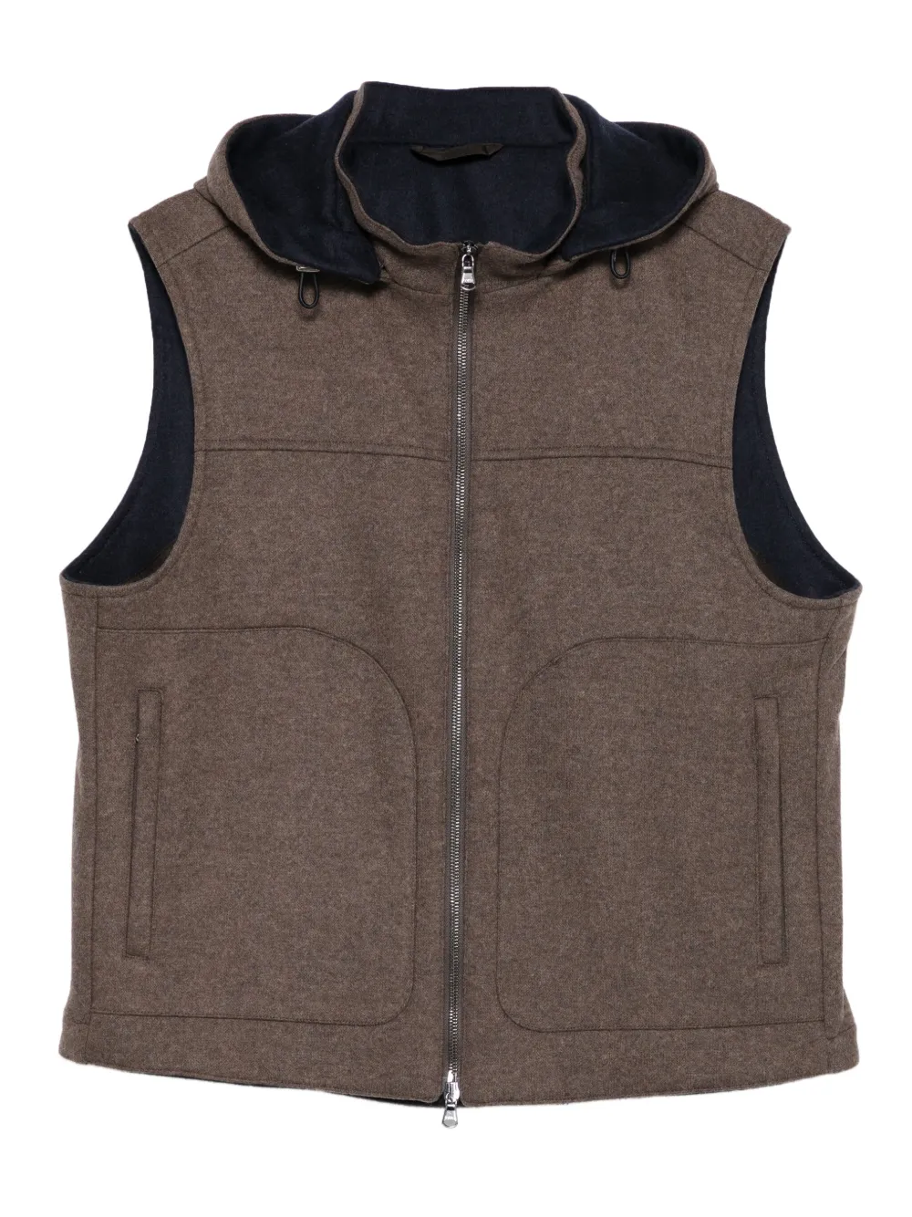 Жилет на молнии с капюшоном Barba Napoli Mare, коричневый
Жилет на молнии с капюшоном Barba Napoli Mare, коричневый