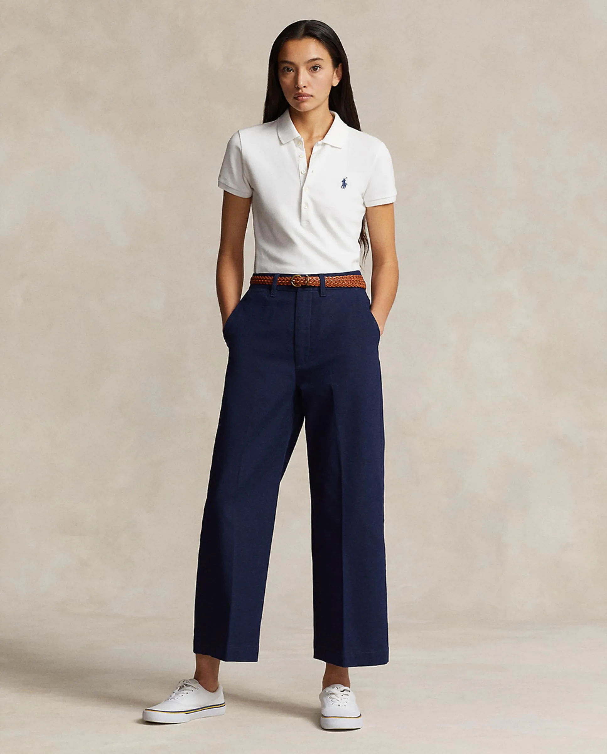 Широкие женские брюки в китайском стиле из хлопка Polo Ralph Lauren, темно-синий
Широкие женские брюки в китайском стиле из хлопка Polo Ralph Lauren, темно-синий