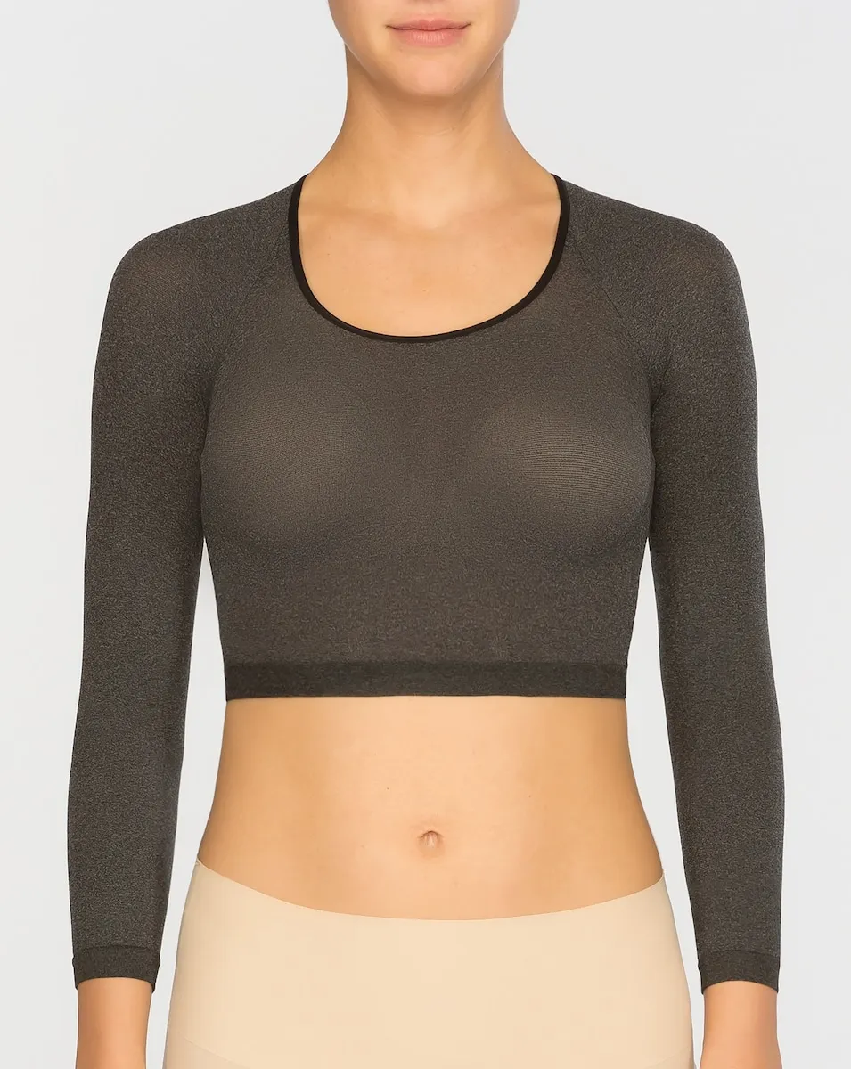 Базовая короткая женская футболка из полупрозрачного трикотажа Spanx, темно-серый
Базовая короткая женская футболка из полупрозрачного трикотажа Spanx, темно-серый