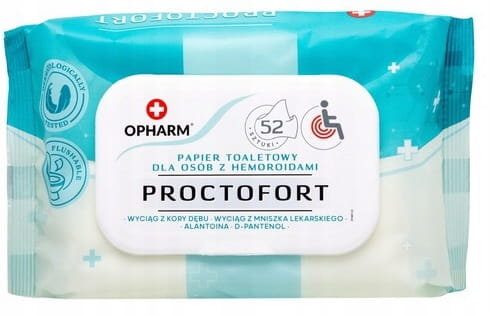 Увлажненная туалетная бумага Opharm для людей с геморроем Proctofort 52 шт.
Увлажненная туалетная бумага Opharm для людей с геморроем Proctofort 52 шт.
