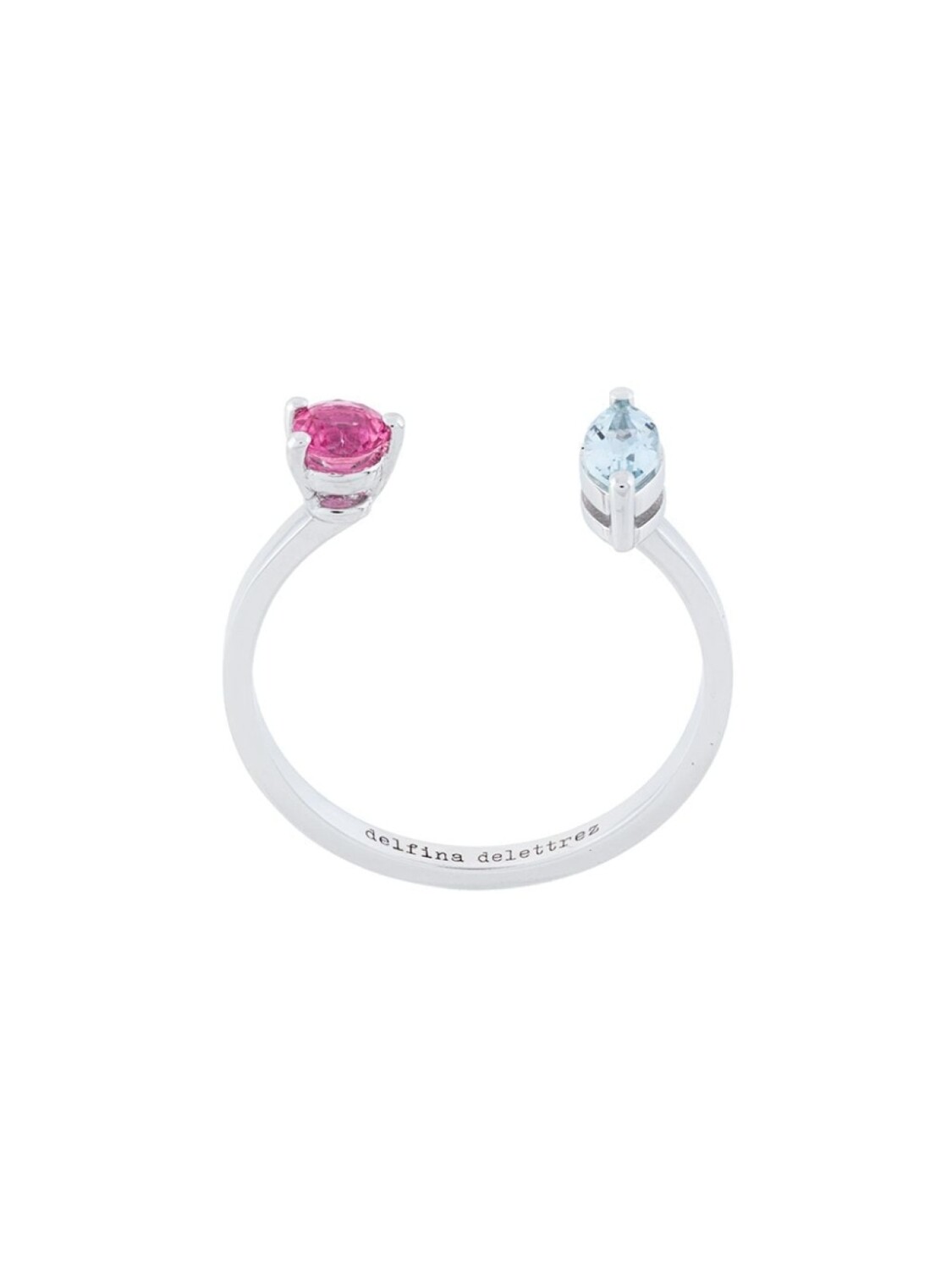 Кольцо Dots из белого золота с аквамарином и турмалином Delfina Delettrez, металлик
Кольцо Dots из белого золота с аквамарином и турмалином Delfina Delettrez, металлик
