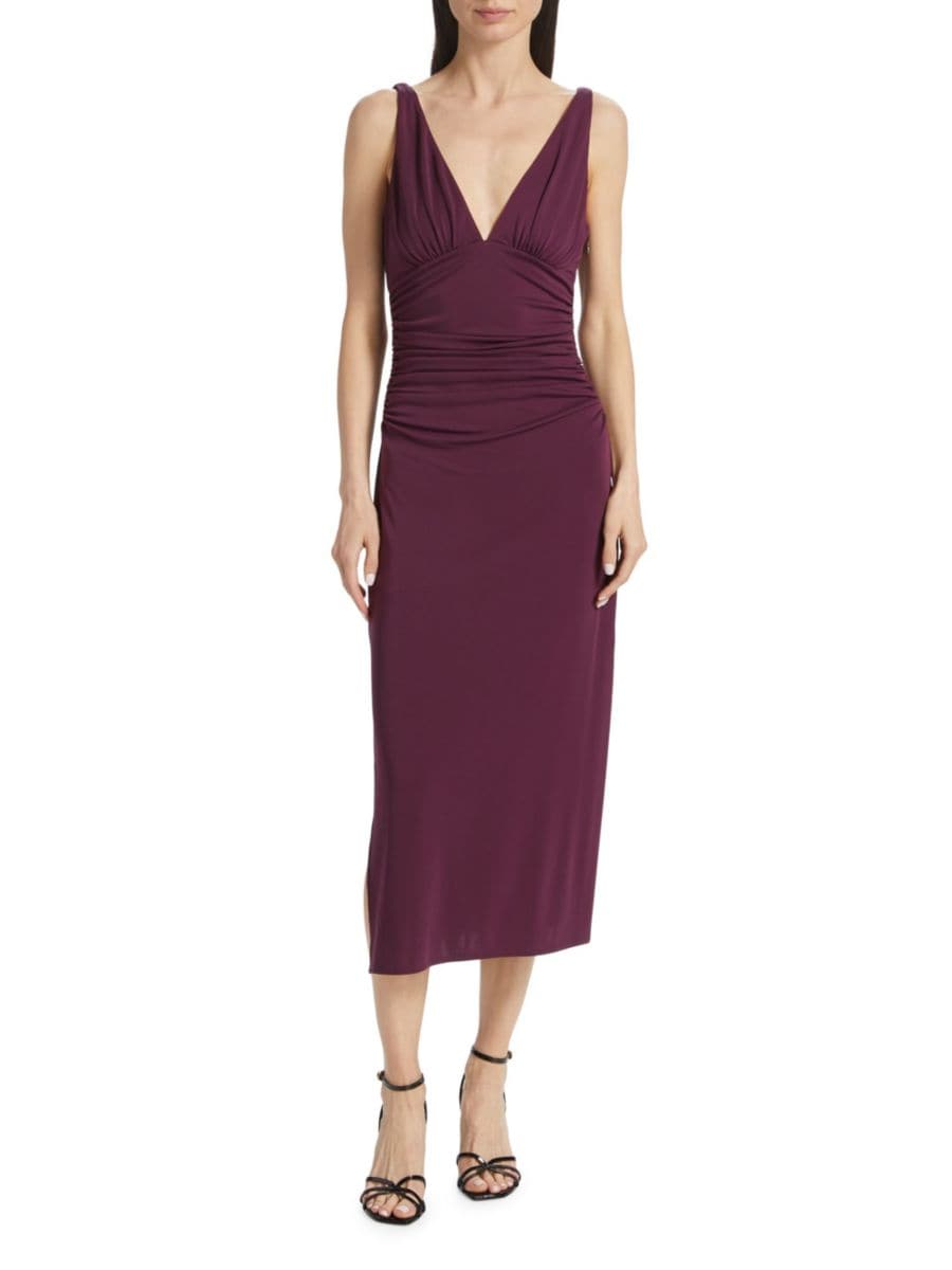 Платье-миди с кружевной отделкой и рюшами Cinq à Sept, цвет Dark Fig
Платье-миди с кружевной отделкой и рюшами Cinq à Sept, цвет Dark Fig