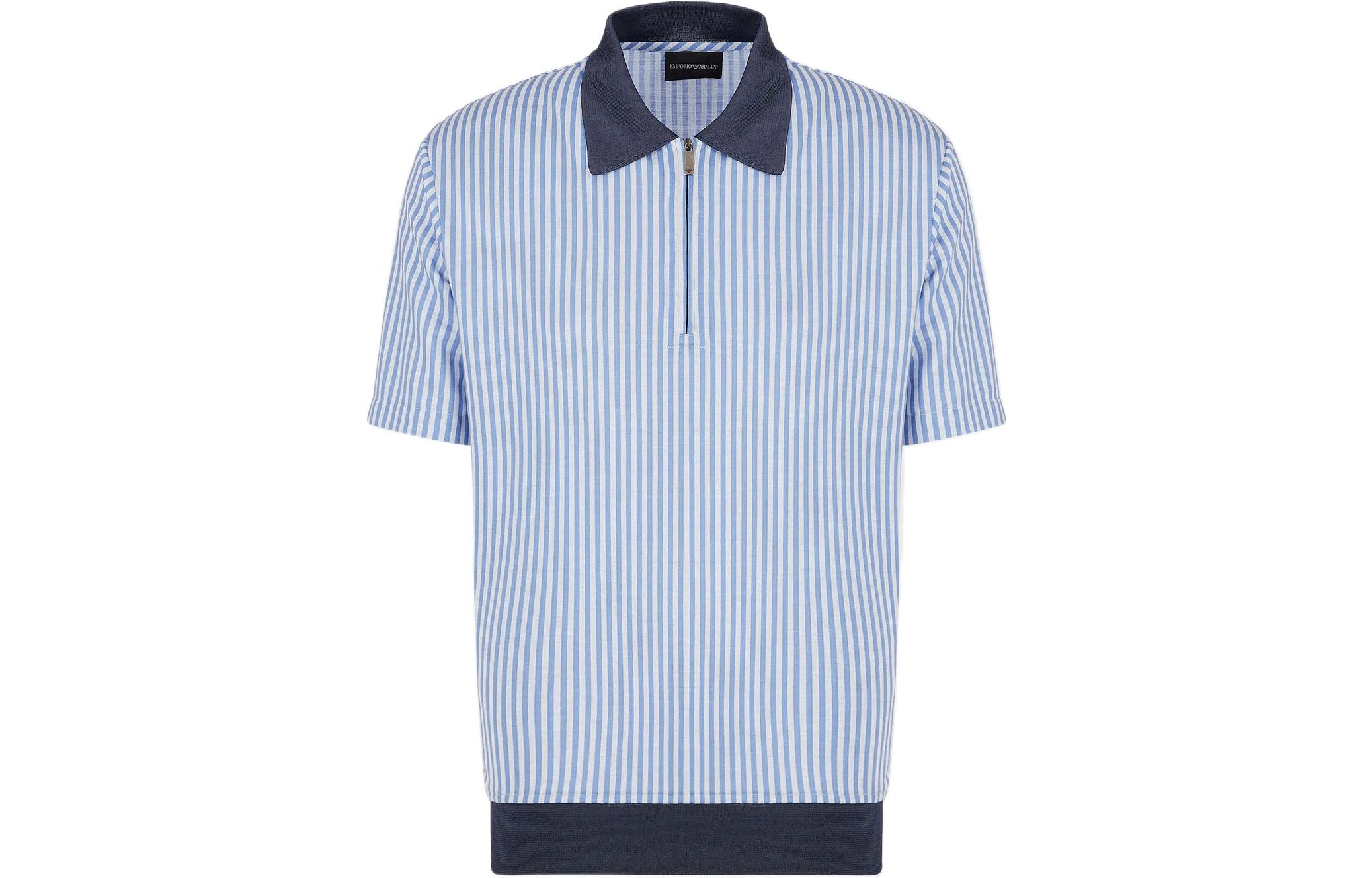 EMPORIO ARMANI Футболка-поло мужская, синяя в белую полоску
EMPORIO ARMANI Футболка-поло мужская, синяя в белую полоску