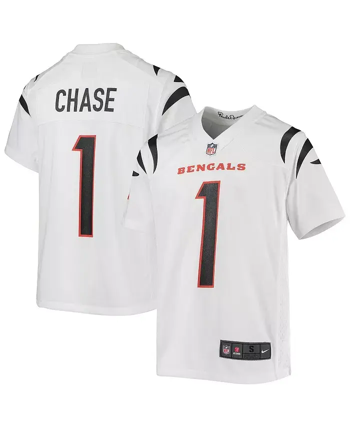 Игровая футболка Ja'Marr Chase Cincinnati Bengals для подростков Nike, черный
Игровая футболка Ja'Marr Chase Cincinnati Bengals для подростков Nike, черный