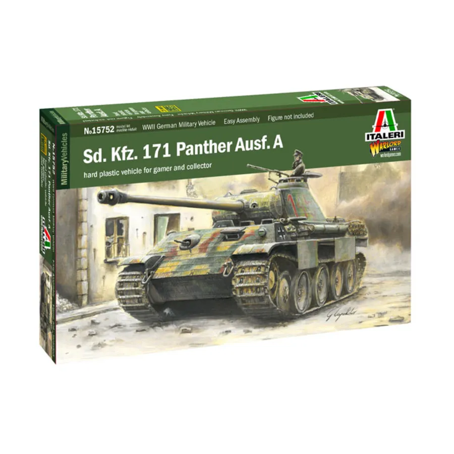 Сд. Кфз. 171 Пантера Аусф. А, Military Vehicles - WWII, Bolt Action Compatible (28mm) (1:56) (Italeri-Warlord)
Сд. Кфз. 171 Пантера Аусф. А, Military Vehicles - WWII, Bolt Action Compatible (28mm) (1:56) (Italeri-Warlord)