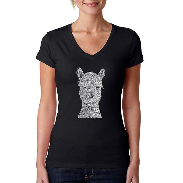 Футболка Alpaca с V-образным вырезом и принтом La Pop Art
Футболка Alpaca с V-образным вырезом и принтом La Pop Art