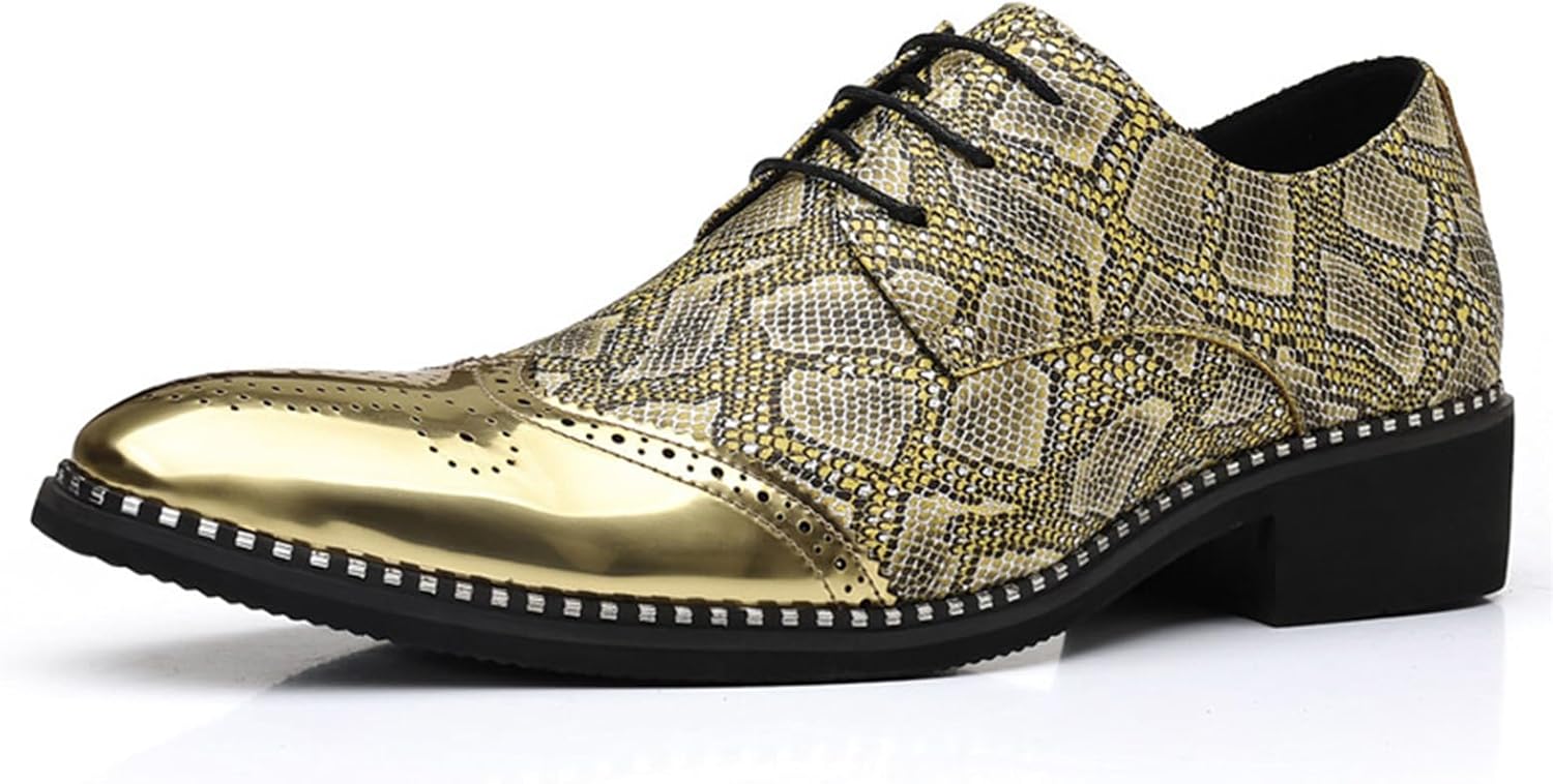 Мужские блестящие броги с узором под змеиную кожу, заостренный носок, оксфорды с металлическим декором, удобная мягкая подошва, шнуровка, низкие ботинки Челси на каблуке-блоке, нескользящие, для свадьбы, вечеринки, деловые туфли дерби Oxngdmdm,...
Мужские блестящие броги с узором под змеиную кожу, заостренный носок, оксфорды с металлическим декором, удобная мягкая подошва, шнуровка, низкие ботинки Челси на каблуке-блоке, нескользящие, для свадьбы, вечеринки, деловые туфли дерби Oxngdmdm,...